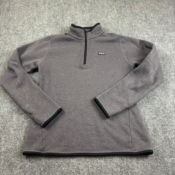 Patagonia Jackets & Blazers - PATAGONIA Women’s Grey/Black Better Sweater 1/4 Zip Fleece Pullover size: Large